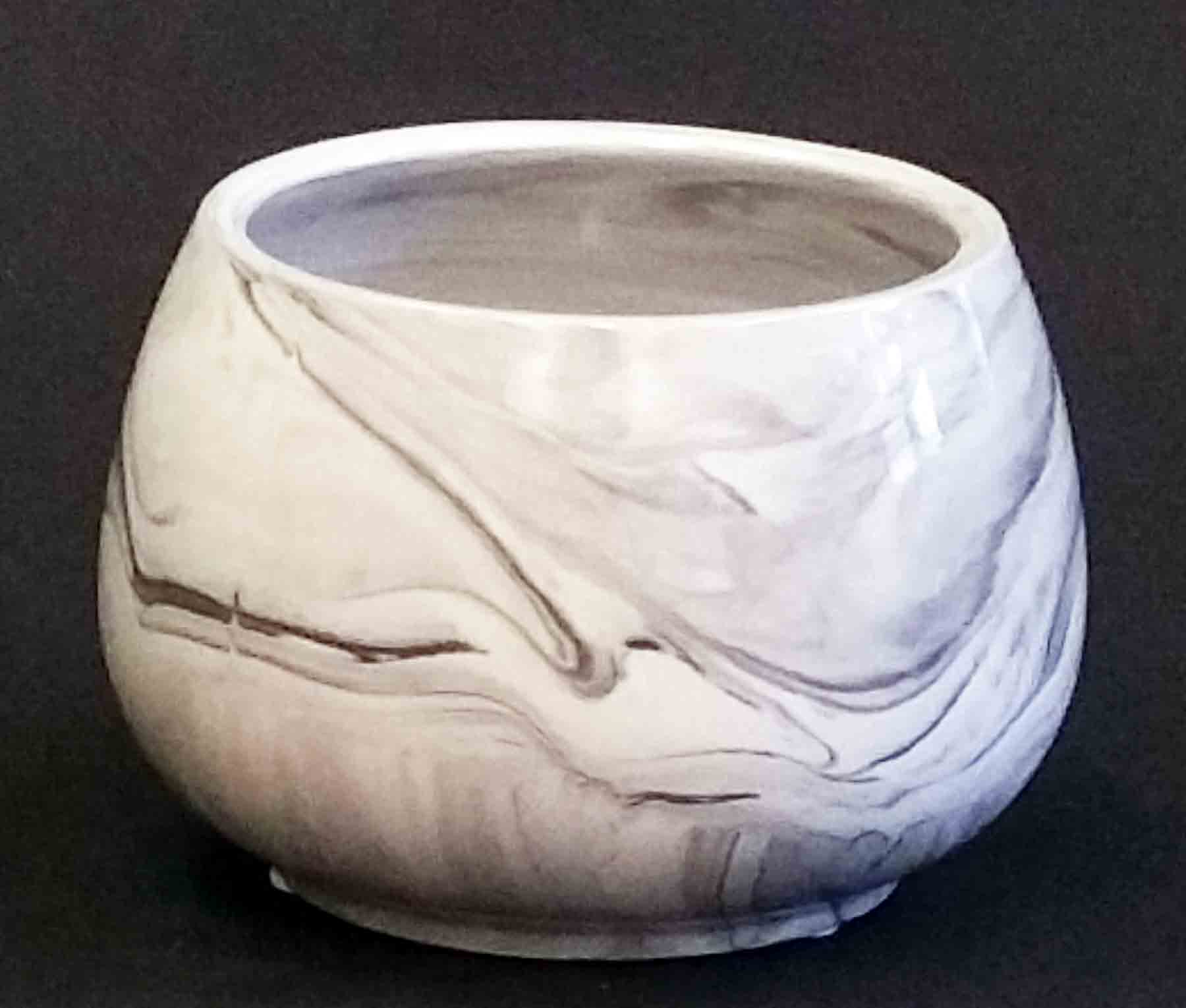 CC874 - 4.5" Marble Ceramic Pot - 6.65 ea, 6.30/12