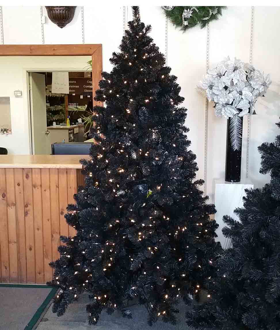 XTB75L - 7.5' Pre-Lit Black Pine Tree - 334.85 ea