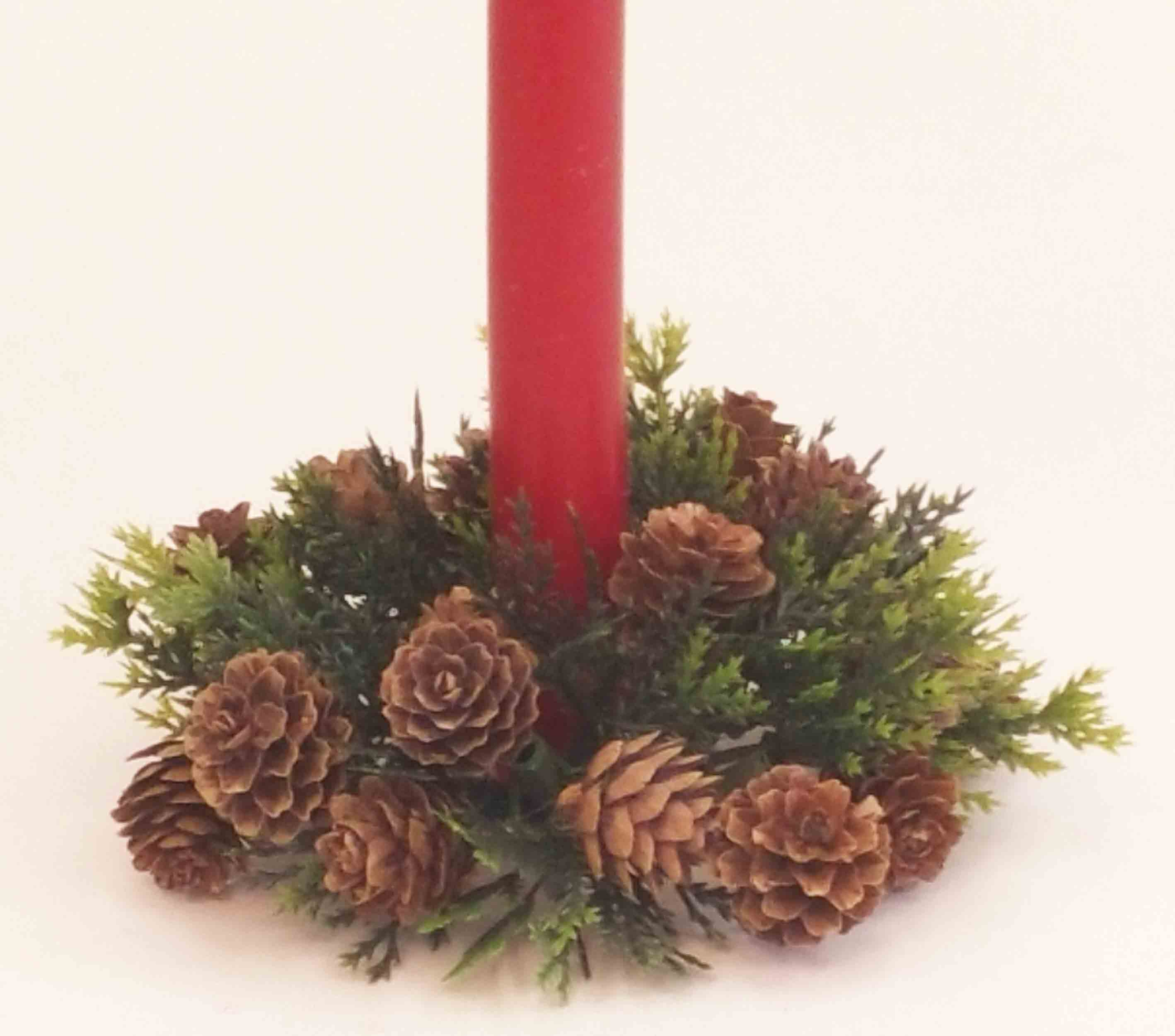 X909 - 1" Pine Cone/Pine Candlering - 1.55 ea, 1.35/24