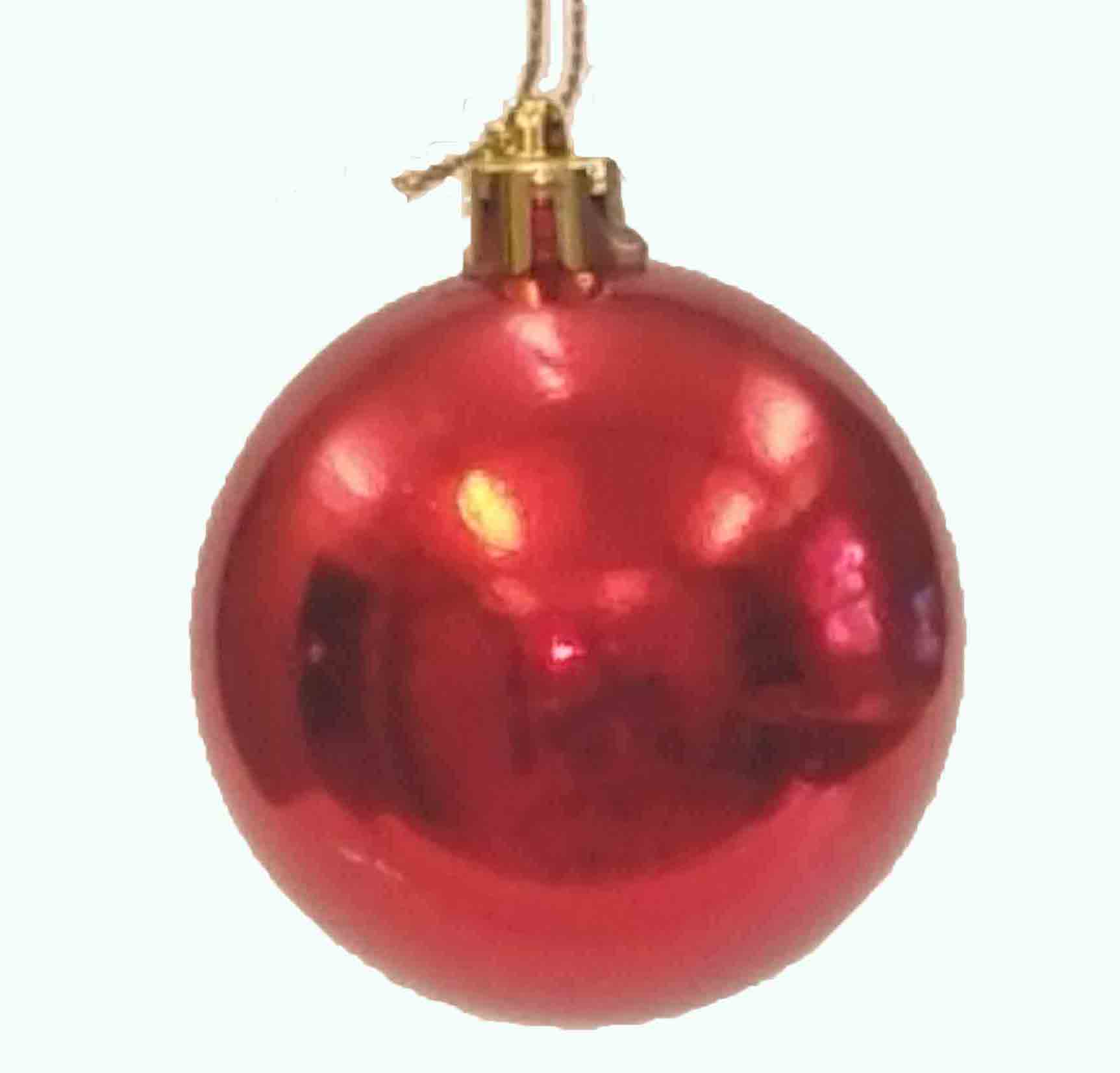 X981 - 3" Shiny Red Hanging Ball - .99 ea, .79/24