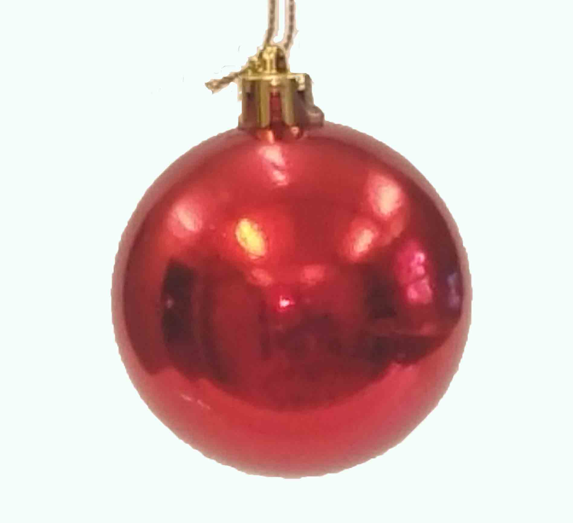 X960 - 2.25" Shiny Red Hanging Ball - .75 ea, .50/72