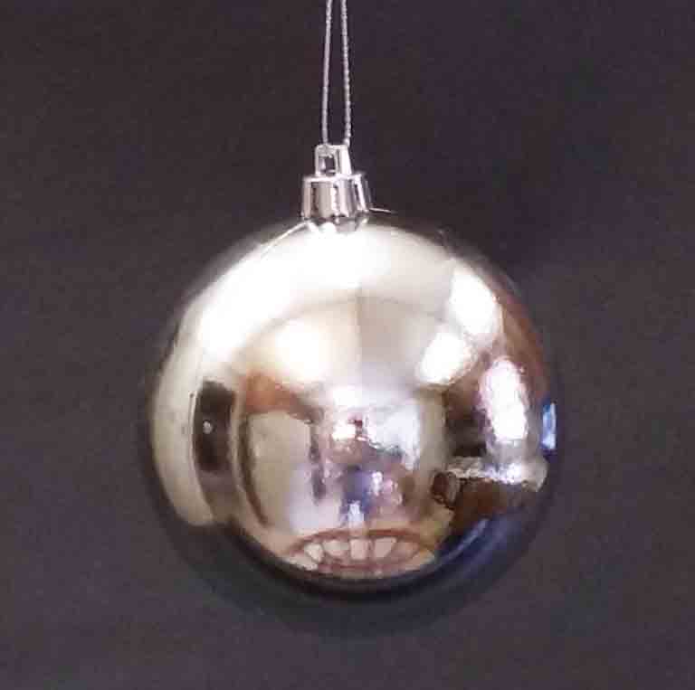 X960 - 2.25" Shiny Silver Hanging Ball - .75 ea, .50/72