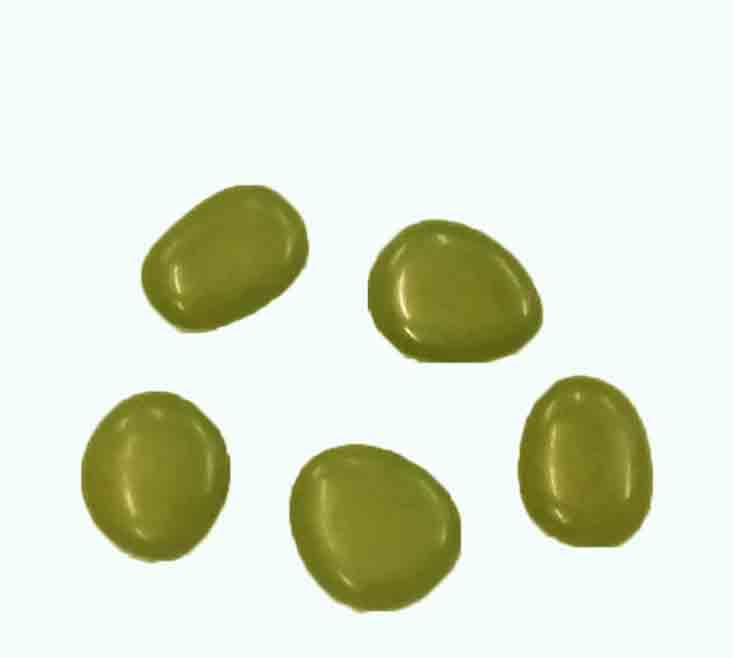 4865 - 28-33 mm Flat Stones - Olive - 7.25 bag, 6.95/10