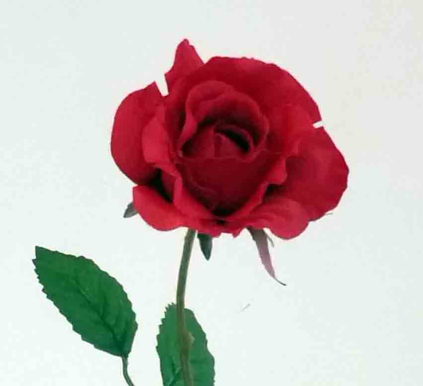 R18 - 17" Single Satin Rose - 1.50 ea, 1.35/36