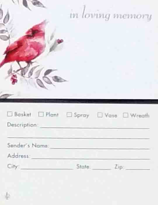 AC4996 - In Loving Memory - 2.45 pkg, 2.25/10