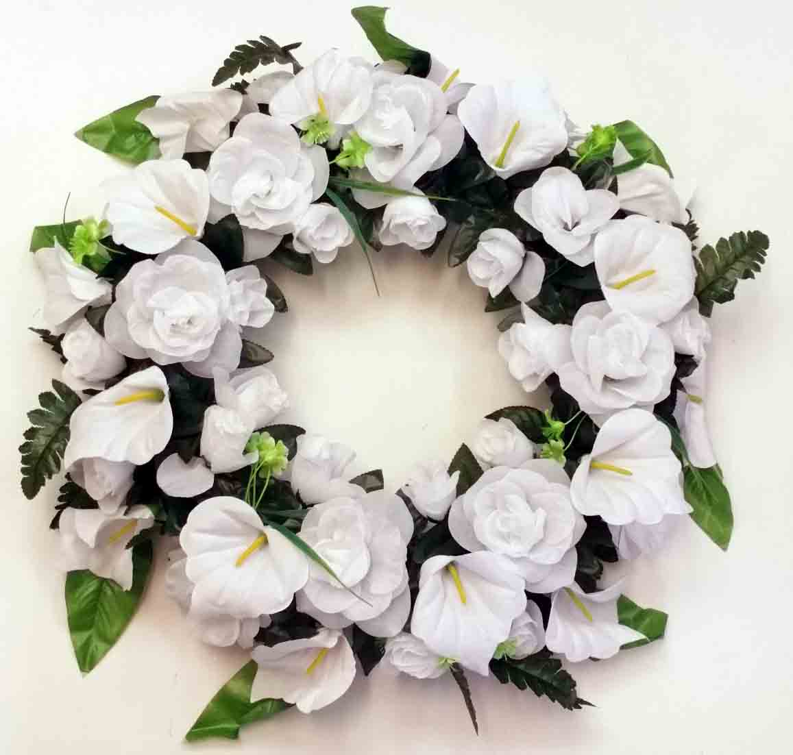 1889 - 22" White Wreath - 49.95 ea