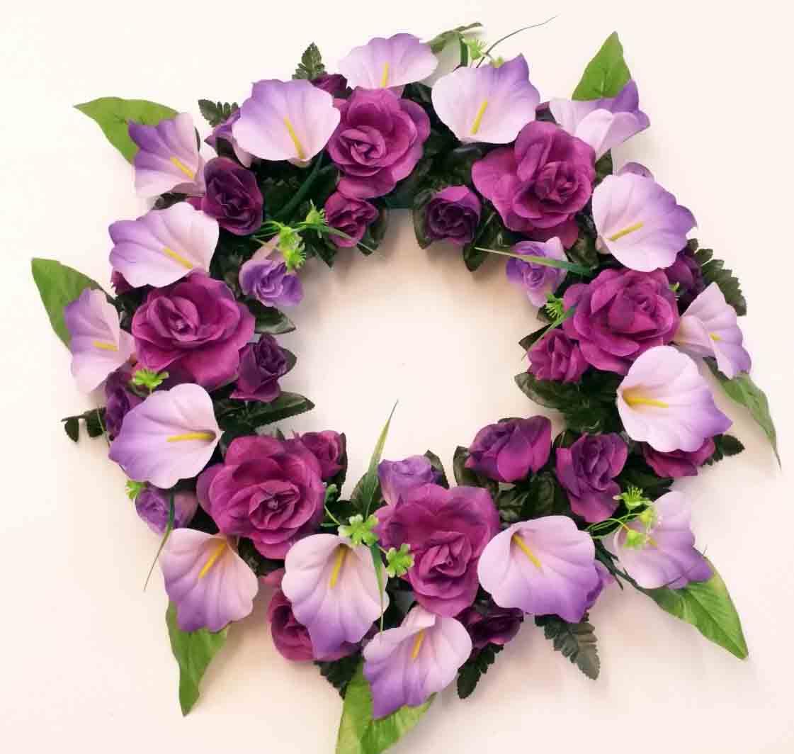 1889 - 22" Purple/Lavender Wreath - 49.95 ea