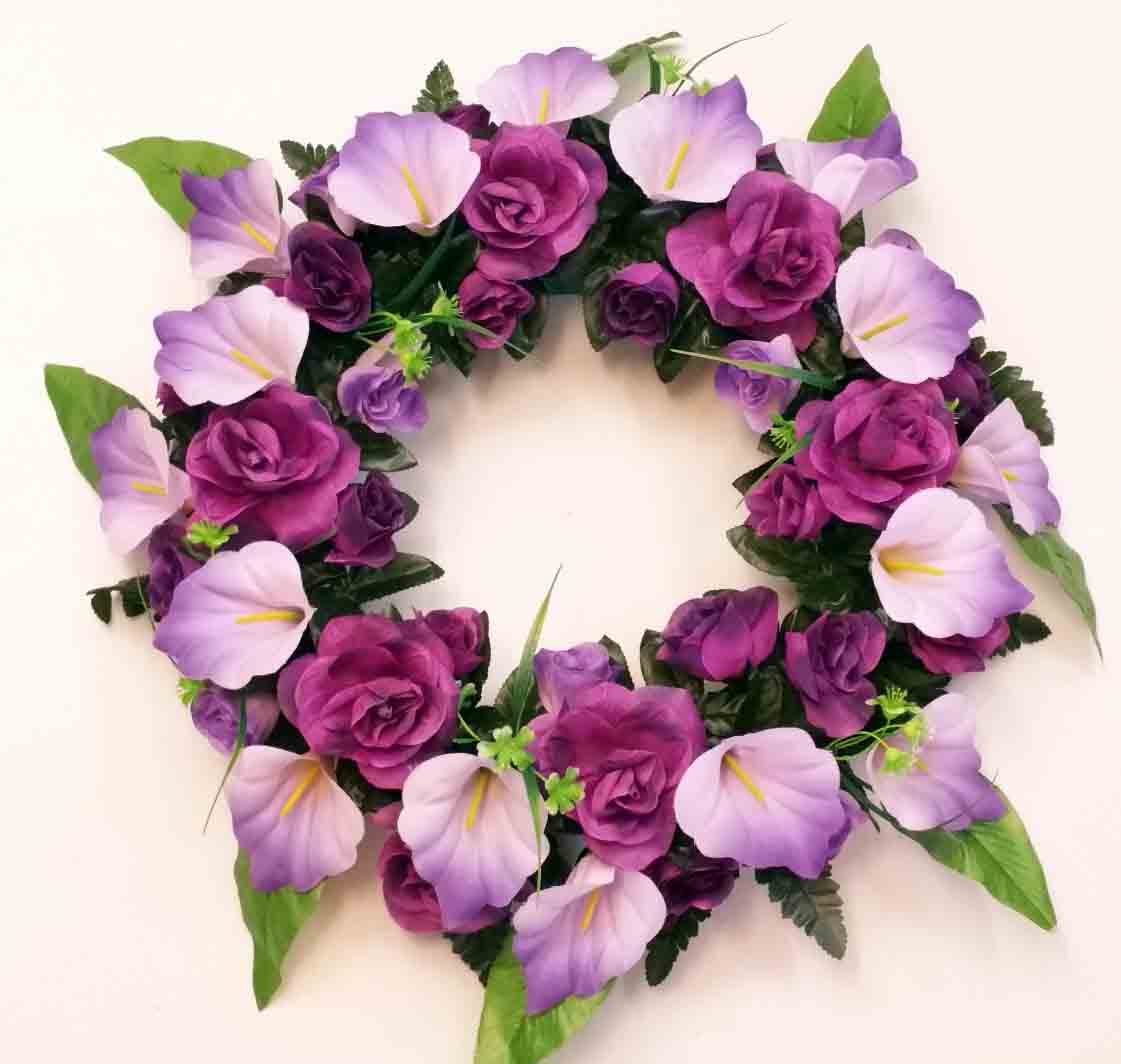 1889 - 22" Purple/Lavender Wreath - 39.95 ea