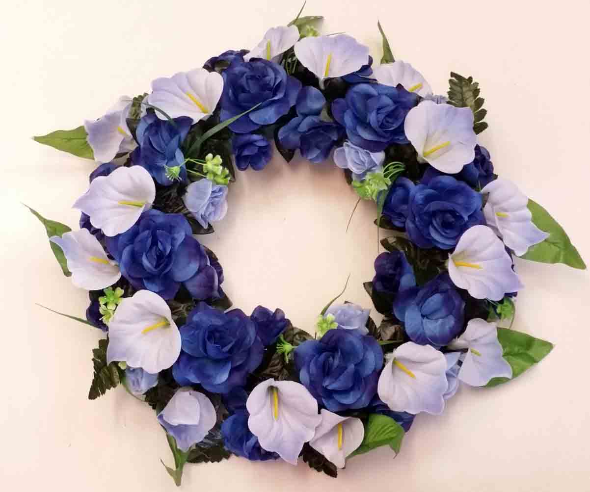 1889 - 22" Light Blue/Dark Blue Wreath - 39.95 ea