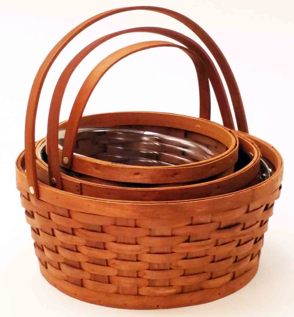 9045 - 9, 11, 13.5" Round Basket - 31.15 set of 3