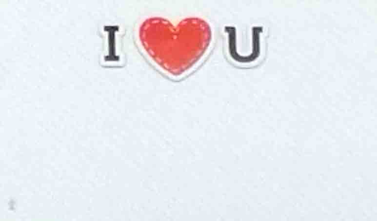 AC4955 - I Love You - 2.45 pkg, 2.25/10