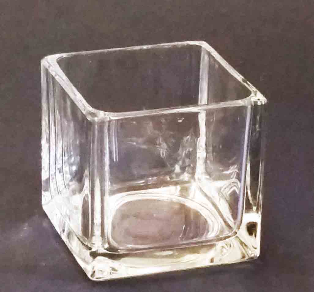 GL3064 - 4" Square Vase - 4.05 ea, 3.80/12