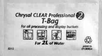 7145 - Chrysal Clear Professional  #2 T-Bag - 98.40 case