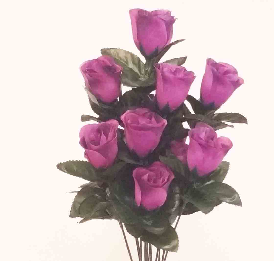RBE14 - 18" Purple Econo Rose Bud Bush - 4.95 ea, 4.65/12