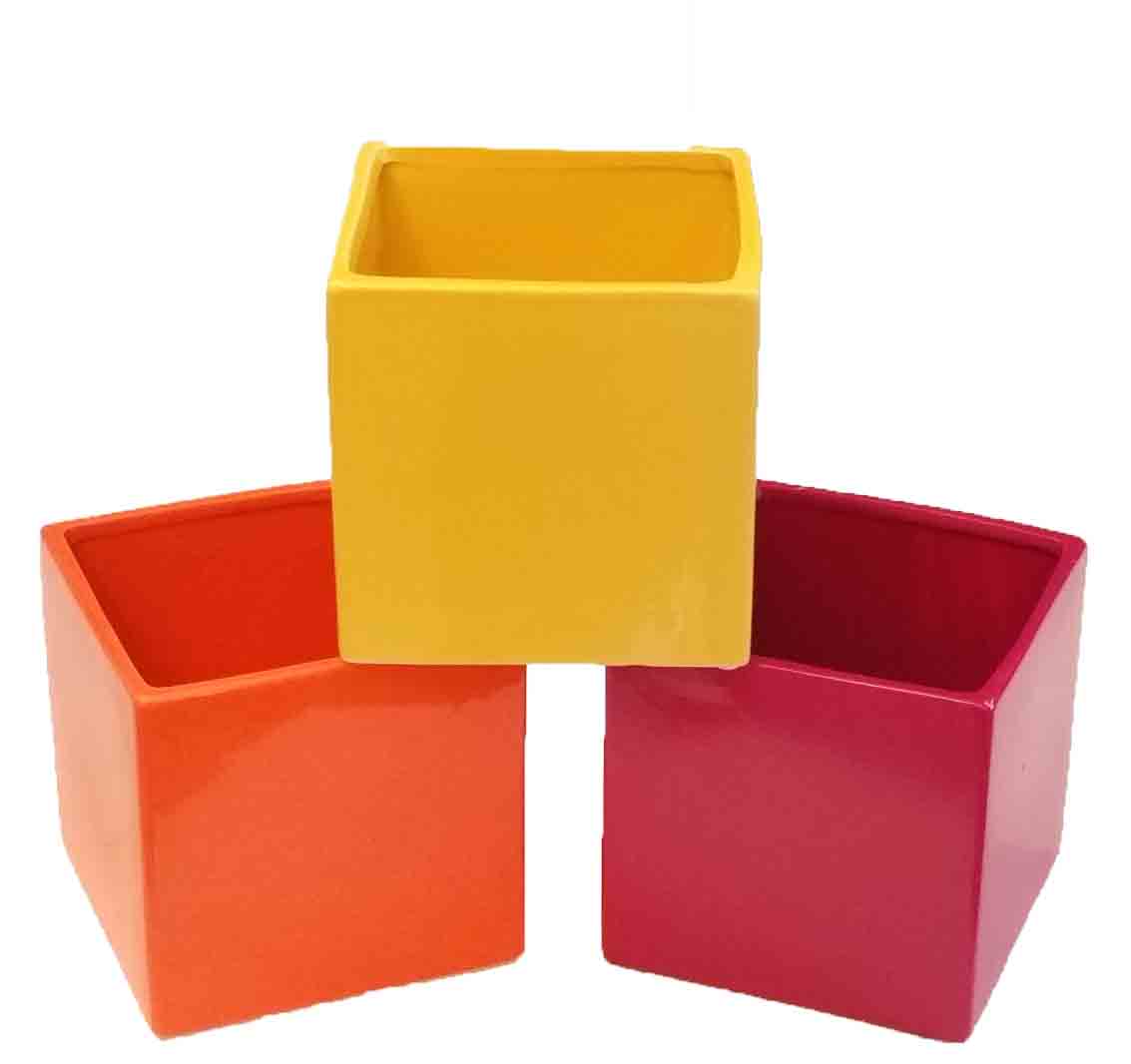 C555 - 5" Ceramic Cube - 7.50 ea, 7.25/6