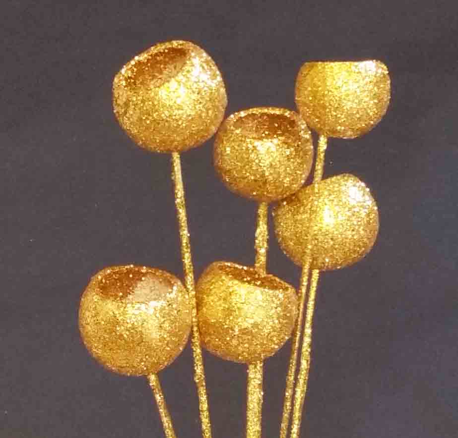 4707 - Glittered Bell Cups - Bunch of 6 - 8.10 bunch