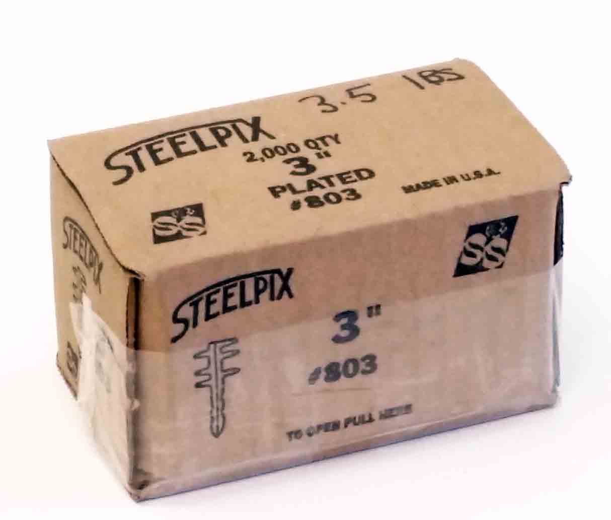 803 - 3" Steel Pix  - 38.75 box of 2,000