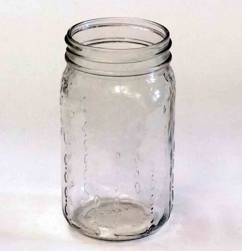 GL3293 - 6.5" Glass Vintage Jar - 3.50 ea, 3.20/24