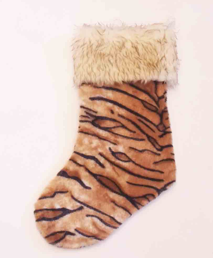 X452 - 20" Christmas Stocking - Fur Top - 5.95 ea