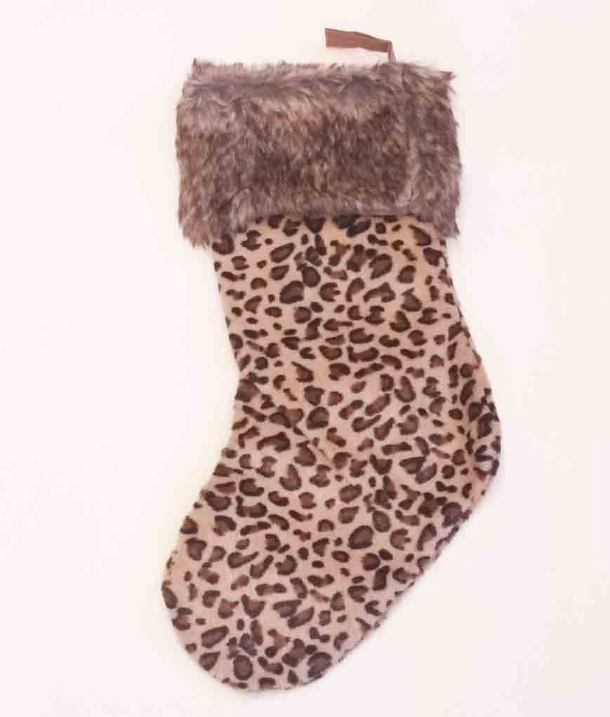 X452 - 20" Christmas Stocking - Fur Top - 5.95 ea