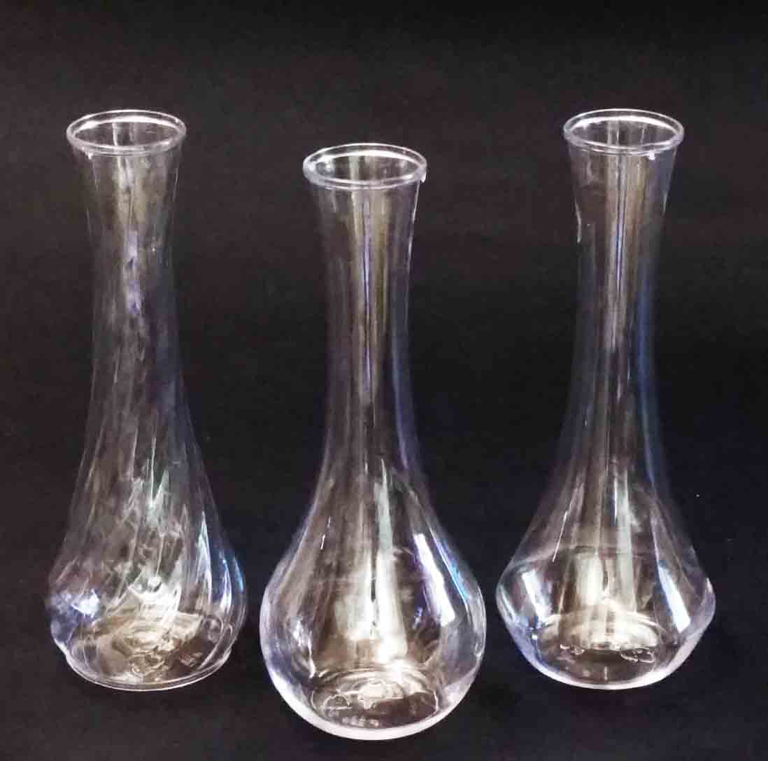 9809 - 9" Plastic Bud Vase - 2.75 ea, 2.50/18