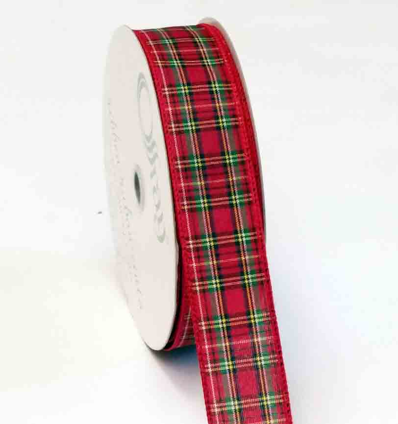 4478 - 1.5" x 50 yds Wired Xmas Value Plaid - 11.95 bolt