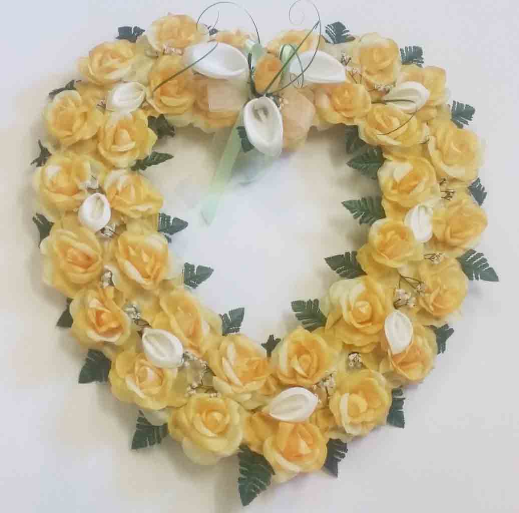 1130 - 26" Yellow/White Elegant Heart - 44.75 ea