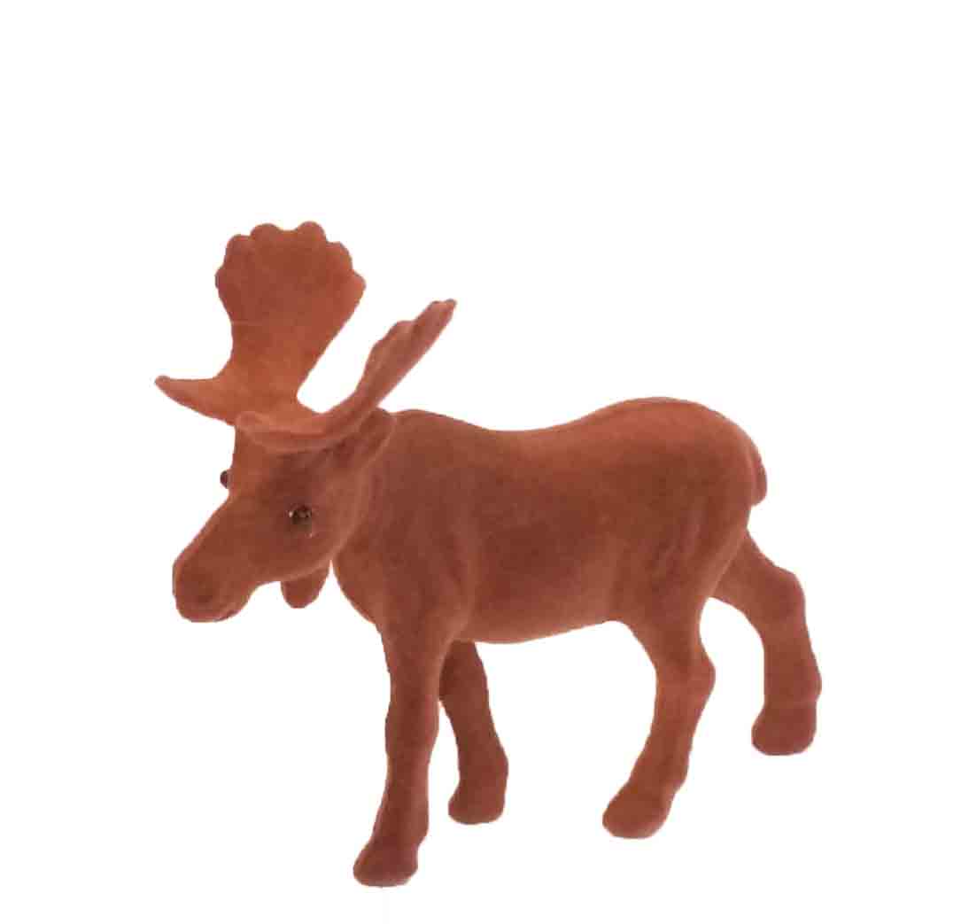 X119 - 5" Flocked Moose - 3.95 ea