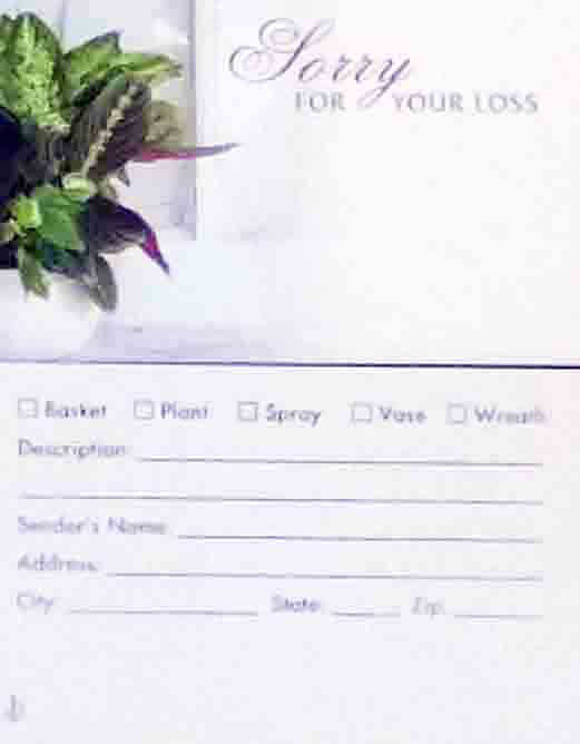 Details about   NEW Sealed pkg 50ct "I'm Sorry" Florist Enclosure Card Tag AC3307 