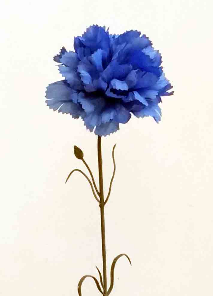 C107 - 3" Blue Carnation on 18" Stem - .95 ea, .75/24