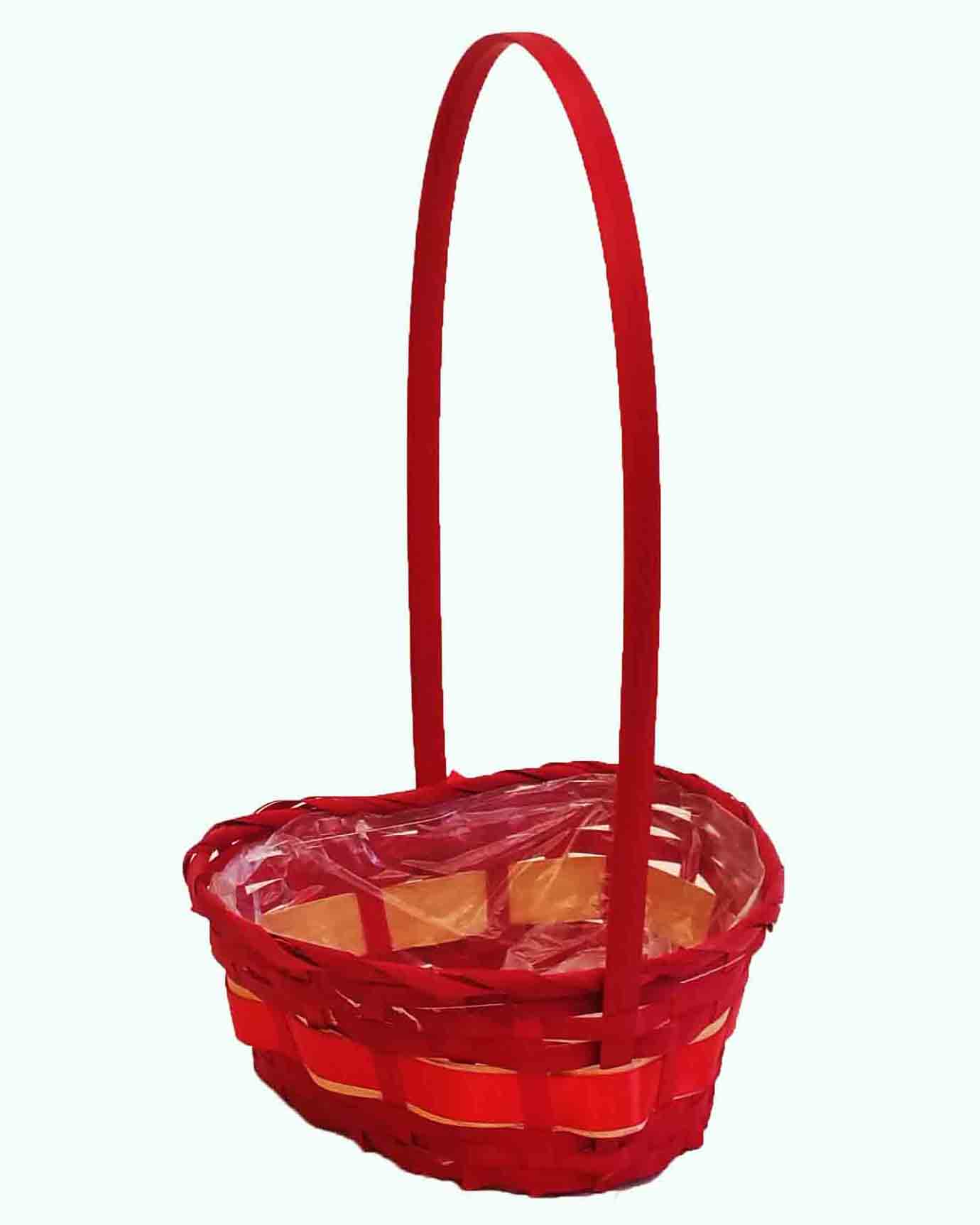 9014 - 8" Heart Basket - Lined - 3.75 ea, 3.45/12