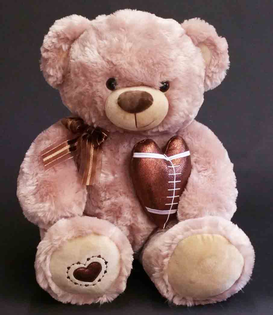 P122 - 16.5" Plush Sitting Bear with Football - 18.80 ea