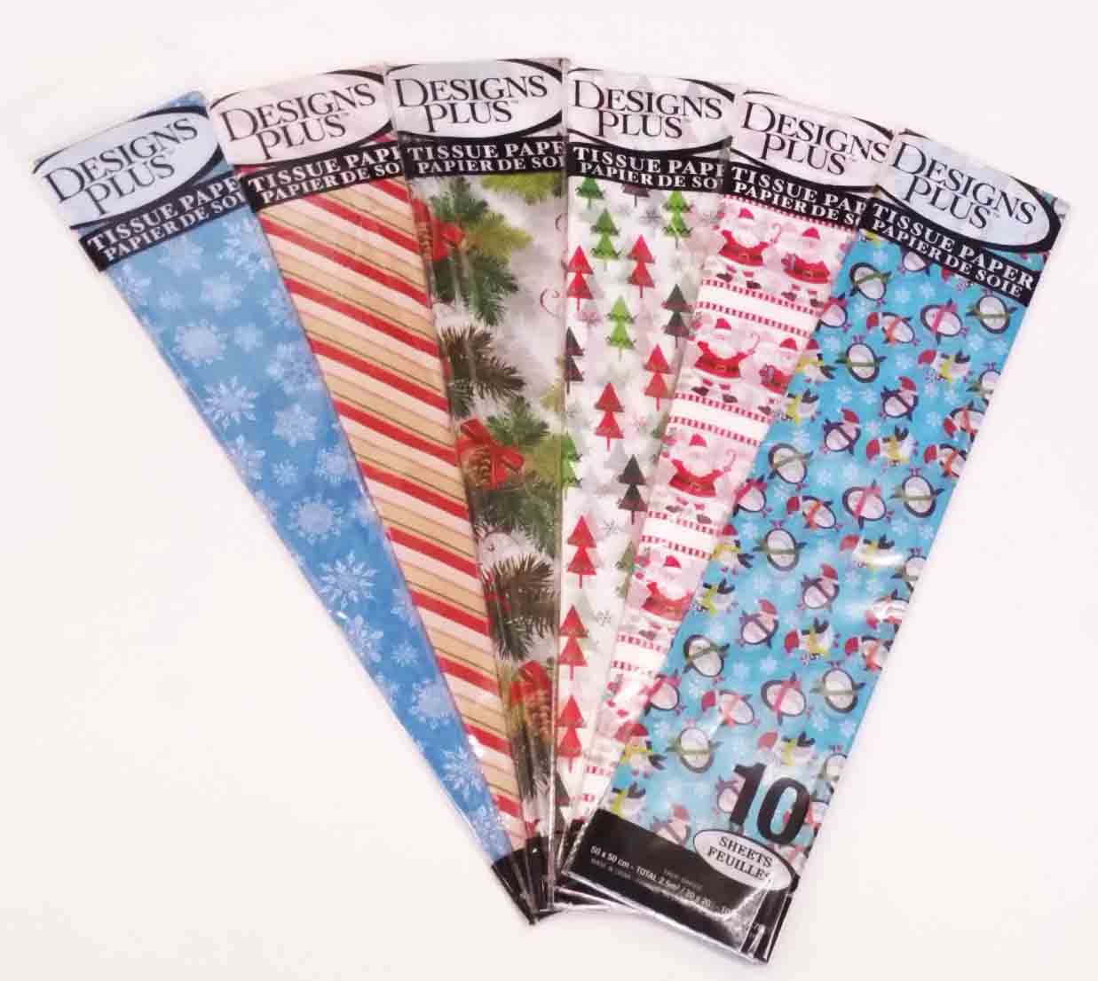 408 - Christmas Printed Tissue - 1.20 pkg, 1.10/12