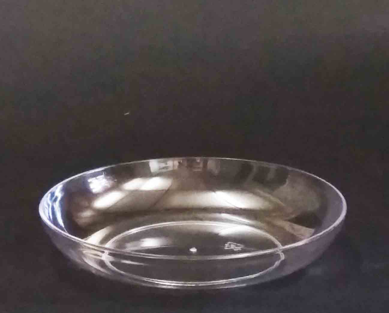 1711 - 7.5" Clear Plastic Design Dish - 1.95 ea, 1.75/24