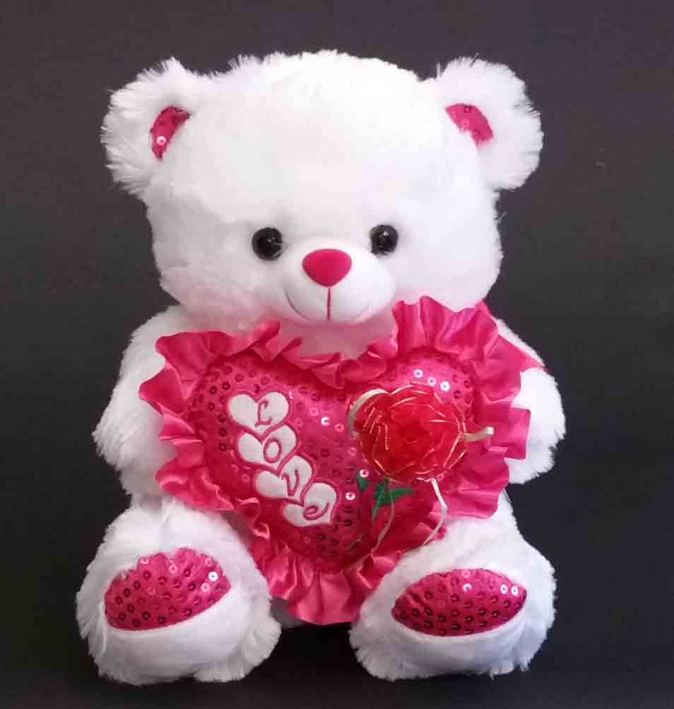 P891 - 12" Plush "Love" Sitting Bear - 9.95 ea