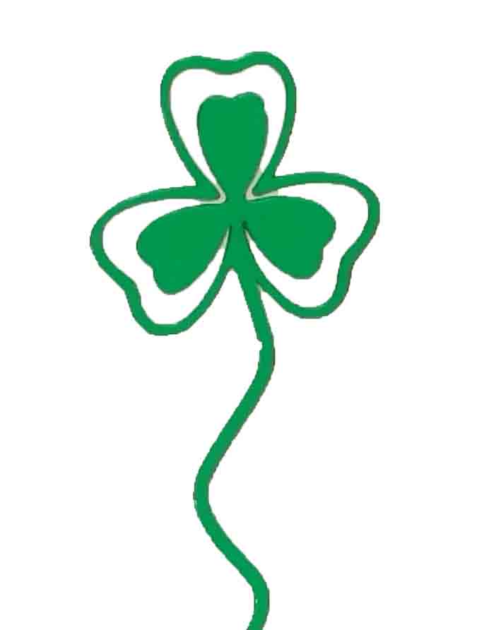 2458 - 2.5" Shamrock Pick - .25 ea