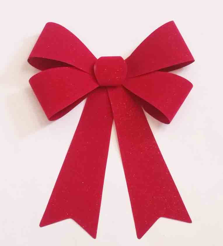 3744 - 16" Red Velvet Bow - 3.10 ea, 2.90/12