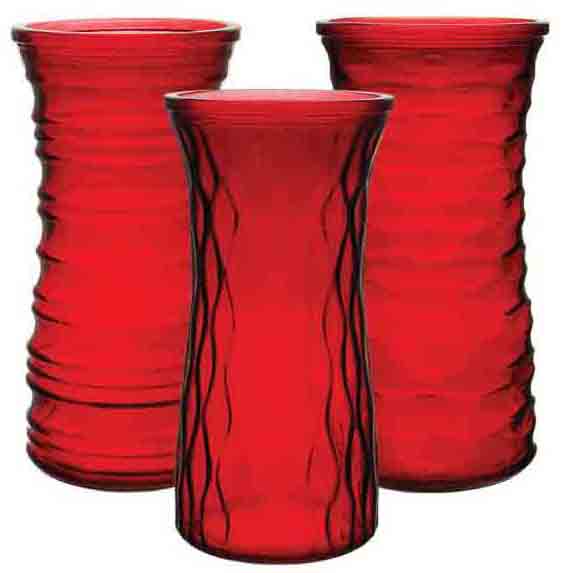 GC972 - 8.5" Rose Vase Assortment - 7.50 ea, 6.75/12