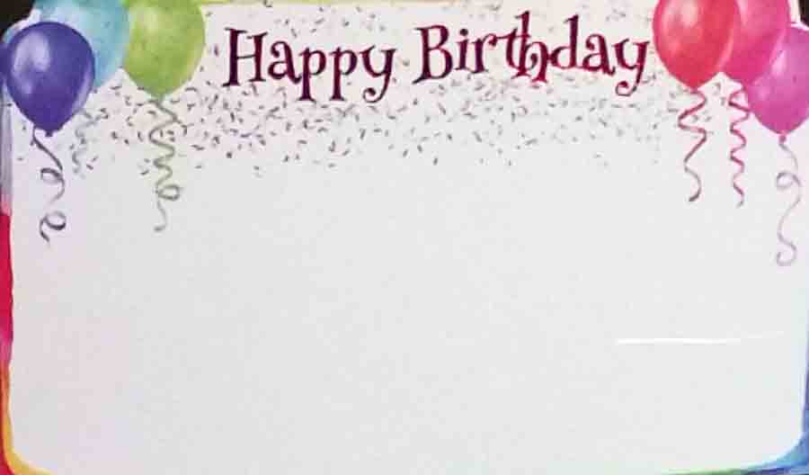 SP0687 - Happy Birthday - 2.45 pkg, 2.25/10