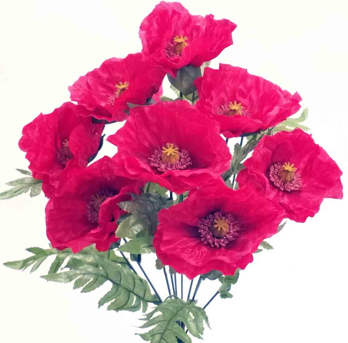 PB10 - 19" Red Poppy Bush - 6.35 ea