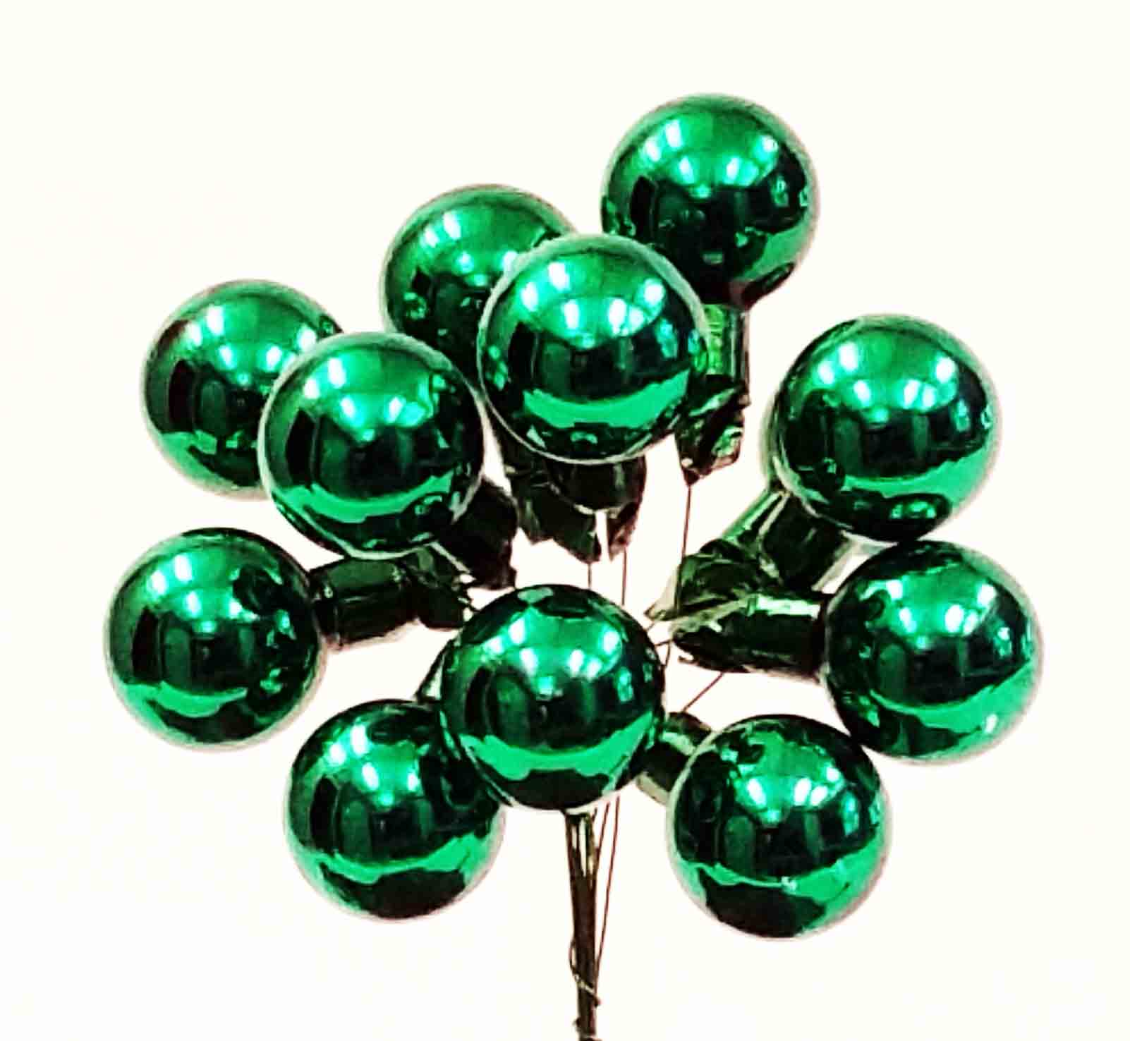 X5255 - Emerald 25mm Glass Balls - 3.20 bu, 2.90/12