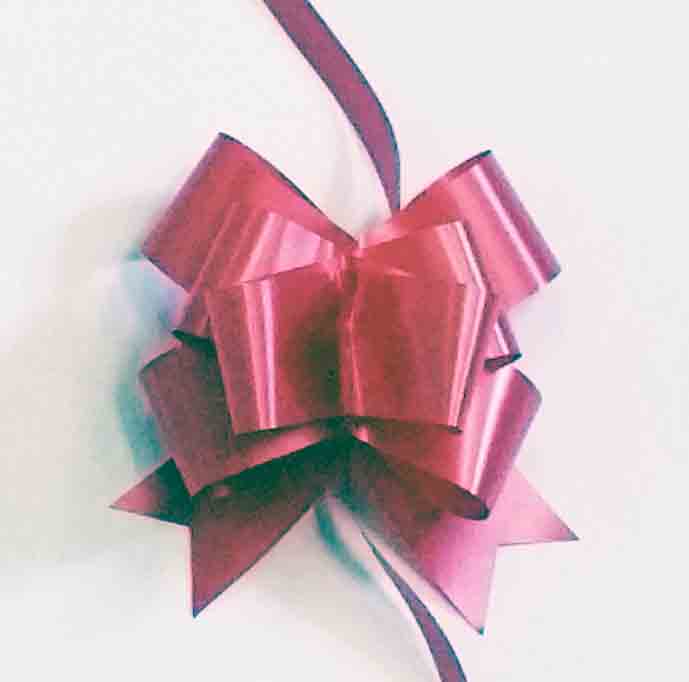 PB7 - 4" Red Butterfly Pull Bow - .95 ea, .75/50