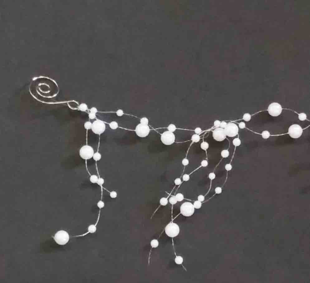 WA631 - 6' White Pearl Garland - 3.95 ea, 3.45/12