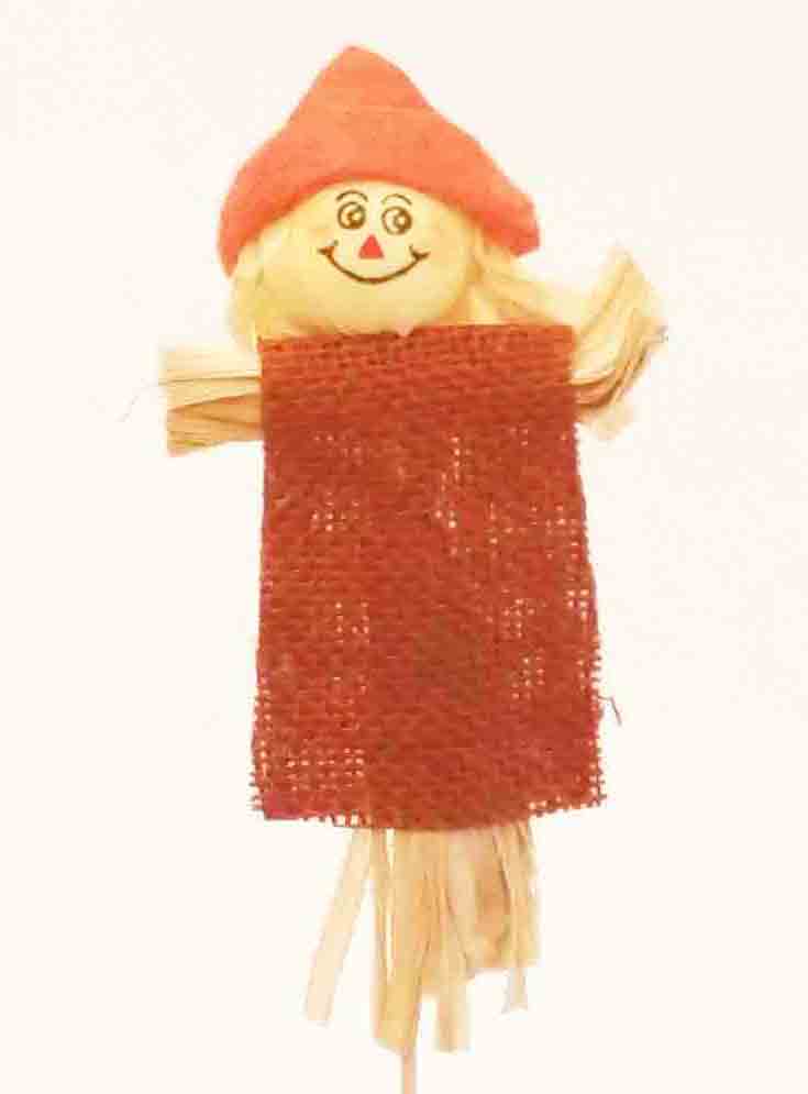 3758 - 5.5" Scarecrow on 3" Pick - 2.25 ea, 2.00/12
