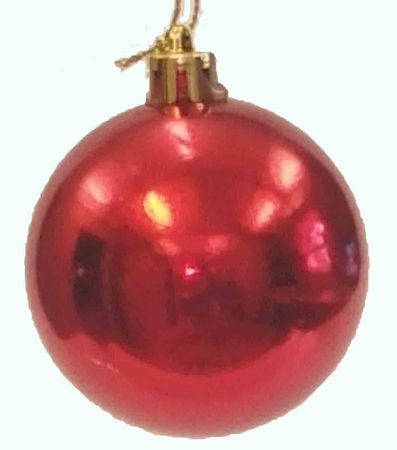 X9150 - 5.75" Shiny Red Hanging Ball - 4.45 ea, 4.25/6