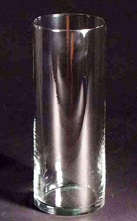 GL887 - 8.25" Recycled Glass Cylinder Vase - 7.05 ea, 6.85/12