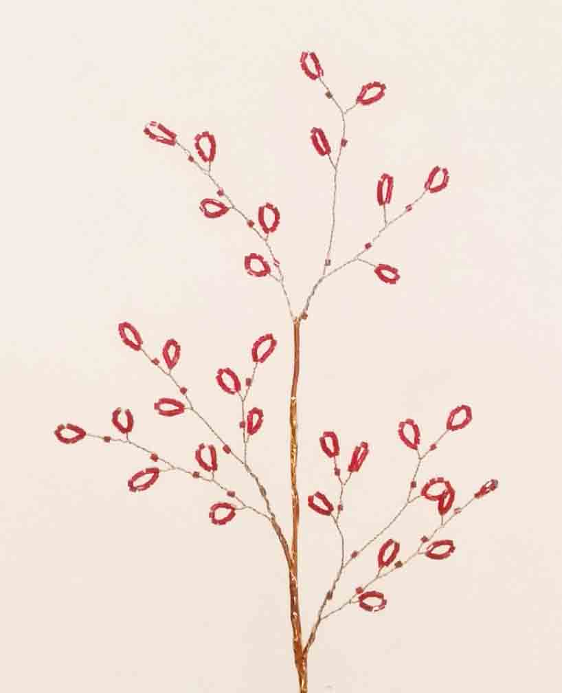 Christmas Floral Picks Red Berry Branches Green Leaves Spray Glitter -  China Christmas Decoration Picks and Red Berry Branches price