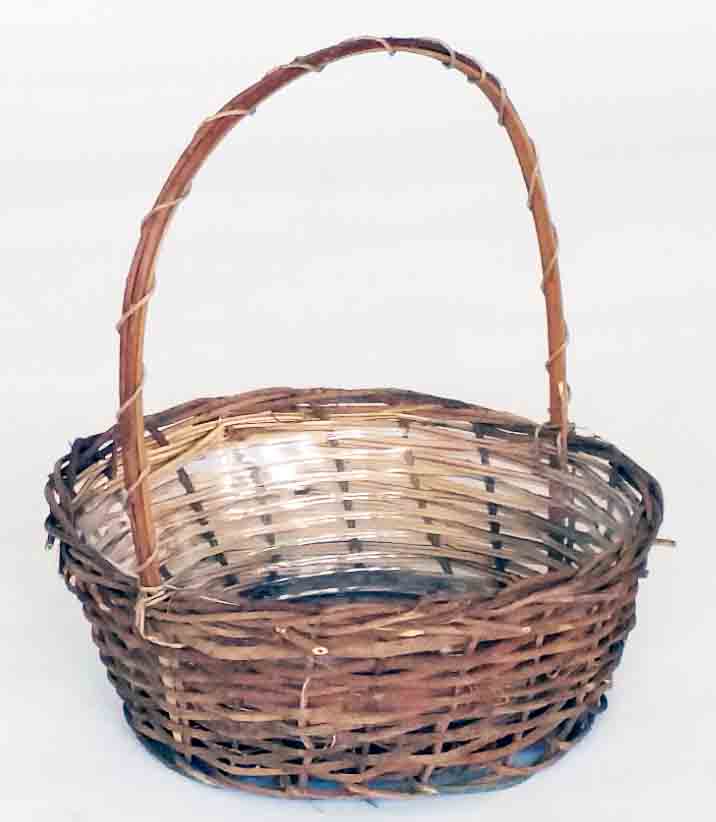 82252 - 12" Twiggy Vine Basket with Liner - 13.75 ea