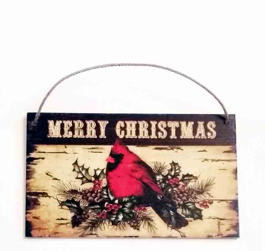 X702 - 6 x 10" "Merry Christmas" Sign - 4.95 ea