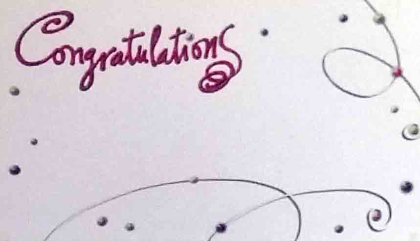 SP0045- Congratulations - 2.45 pkg, 2.25/10
